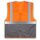 YOKO®  Open Mesh Waistcoats Mesh Warnweste mit Taschen und Reißverschluss orange/grau