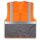 YOKO®  Open Mesh Waistcoats Mesh Warnweste mit Taschen und Reißverschluss orange/grau