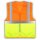 YOKO®  Open Mesh Waistcoats Mesh Warnweste mit Taschen und Reißverschluss orange/gelb