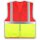 YOKO®  Open Mesh Waistcoats Mesh Warnweste mit Taschen und Reißverschluss rot/gelb