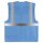 YOKO® Viz Promo Waistcoats Warnweste mit Taschen und Reißverschluss hellblau
