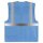 YOKO® Viz Promo Waistcoats Warnweste mit Taschen und Reißverschluss hellblau
