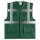YOKO® Viz Promo Waistcoats Warnweste mit Taschen und Reißverschluss dunkelgrün