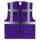 YOKO® Viz Promo Waistcoats Warnweste mit Taschen und Reißverschluss lila
