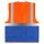 YOKO® Viz Promo Waistcoats Warnweste mit Taschen und Reißverschluss orange/royalblau