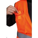 Warnweste mit Brusttasche und Ausweistasche orange