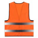 Warnweste mit Brusttasche und Ausweistasche orange