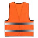Warnweste mit Brusttasche und Ausweistasche orange