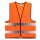 Warnweste mit Brusttasche und Ausweistasche orange