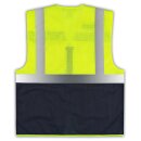 YOKO®  Open Mesh Waistcoats Mesh Warnweste mit Taschen und Reißverschluss gelb/navy