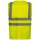 Baumwoll Textil-Warnweste mit Taschen + Reißverschluss gelb *MALTE*