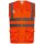 Baumwoll Textil-Warnweste mit Taschen + Reißverschluss orange *ANSGAR*