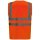 Baumwoll Textil-Warnweste mit Taschen + Reißverschluss orange *ANSGAR*