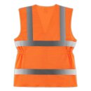 Ladies Damen Warnweste Mesh taillierter Schnitt orange