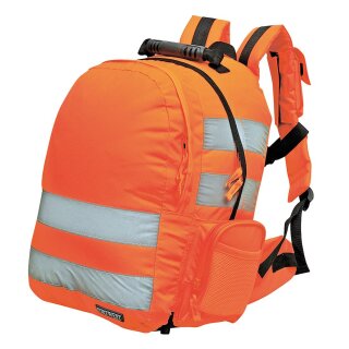 Profi Schnellverschluss-Warnschutz-Rucksack 25 Liter orange