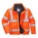 gefütterte Warnschutz Pilotjacke Jacke orange
