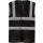 YOKO® MESH Gewebe Funktionsweste mit 4 Streifen Warnweste luftdurchlässig schwarz