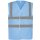 YOKO® MESH Gewebe Funktionsweste mit 4 Streifen Warnweste luftdurchlässig himmelblau