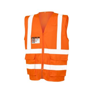 Result - Executive Cool MESH Safety Vest Warnweste mit Brusttasche und Reißverschluss orange