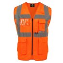 Korntex®  Open Mesh Multifunction Vest Athens Warnweste mit Taschen und Reißverschluss orange