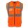 Korntex®  Open Mesh Multifunction Vest Athens Warnweste mit Taschen und Reißverschluss orange