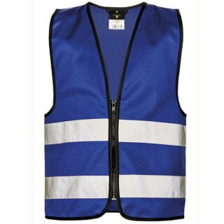 korntex® Kids´ Safety Vest With Zipper Aalborg Kinderwarnweste mit Reißverschluss blau