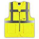 Korntex® Executive Safety Vest Berlin Waistcoats Warnweste mit Taschen und Reißverschluss gelb