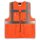 Korntex® Executive Safety Vest Berlin Waistcoats Warnweste mit Taschen und Reißverschluss orange