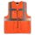 Korntex® Executive Safety Vest Berlin Waistcoats Warnweste mit Taschen und Reißverschluss orange