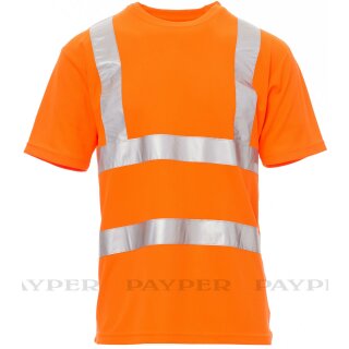 Warnschutz T-SHIRT orange kurzarm mit 4 Reflexstreifen