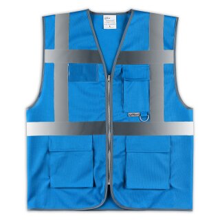 easyMesh® Funktionsweste mit Reißverschluss und Taschen blau 4XL