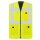 Padded Comfort Executive Safety Vest Wismar - gefütterte Warnweste mit Taschen und Reißverschluss gelb