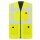 Padded Comfort Executive Safety Vest Wismar - gefütterte Warnweste mit Taschen und Reißverschluss gelb