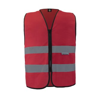 KORNTEX® Hi-Vis Safety Vest Cologne Warnweste mit Reißverschluss rot