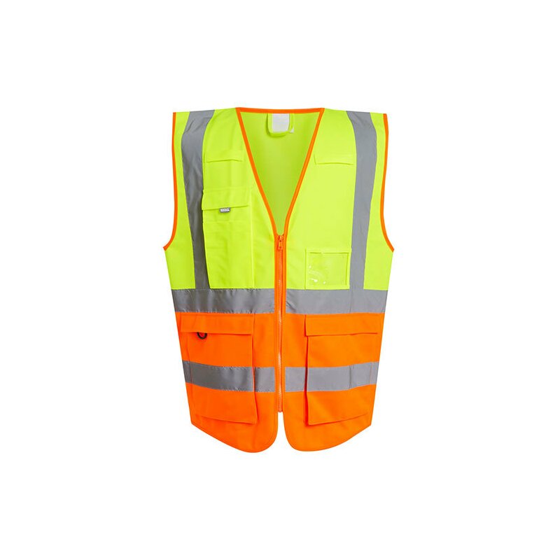Gilet Alta Visibilità Prowiste Con 4 Tasche - Fluorescente Giallo, Unisex, Con Rifrangenti 360°