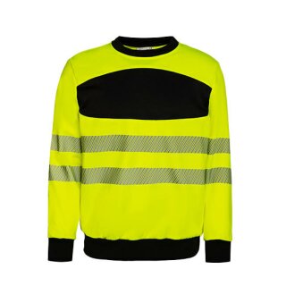 EOS Hi-Vis Workwear Sweatshirt with Printing Area - modernes Warnschutz Sweatshirt - gelb