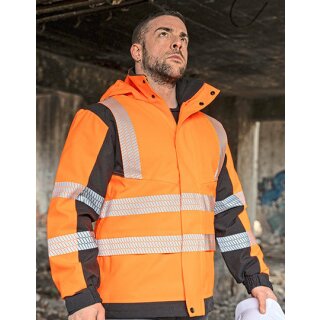 Premium Printable Hi-Vis Softshell Safety Jacket Copenhagen - Warnschutz Jacke - orange
