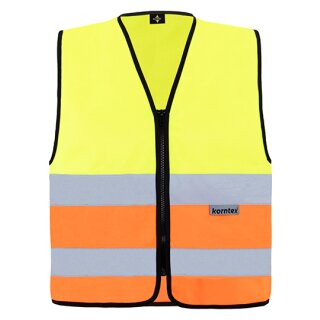 KORNTEX® Hi-Vis Safety Vest Cologne Warnweste mit Reißverschluss gelb/orange