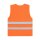 Korntex®  Comfort Mesh Safety Vest Rhodes CO² Neutral Sommer Warnweste mit Reißverschluss MESH Gewebe orange