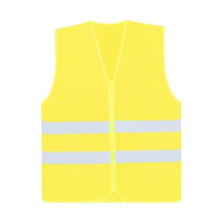 Korntex®  Comfort Mesh Safety Vest Rhodes CO² Neutral Sommer Warnweste mit Reißverschluss MESH Gewebe gelb