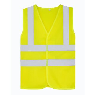 korntex® Childrens Safety Vest Esbjerg - 4 Reflective Stripes - Kinderwarnweste mit 4 Streifen - gelb