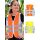 korntex®  Children´s Safety Vest Action Dinosaurs CO² Neutral  Warnweste Motiv Dino - orange