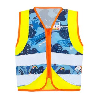 korntex®  Children´s Safety Vest Action Vehicle Fun CO² Neutral  Warnweste Motiv MONSTERTRUCK