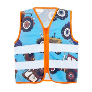 korntex®  Children´s Safety Vest Action Working Heroes CO² Neutral  Warnweste Motiv TRACTOR