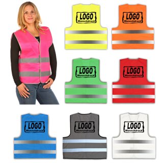 Warnweste in verschiedenen Farben XL/XXL (unisize) inkl. Druck / Sonderpreis