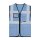 Korntex®  Open Mesh Multifunction Vest Athens Warnweste mit Taschen und Reißverschluss hellblau