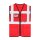 Korntex®  Open Mesh Multifunction Vest Athens Warnweste mit Taschen und Reißverschluss rot