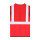 Korntex®  Open Mesh Multifunction Vest Athens Warnweste mit Taschen und Reißverschluss rot