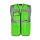 Korntex® Executive Safety Vest Berlin Waistcoats Warnweste mit Taschen und Reißverschluss neon grün