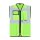 Korntex® Executive Safety Vest Berlin Waistcoats Warnweste mit Taschen und Reißverschluss hellgrün